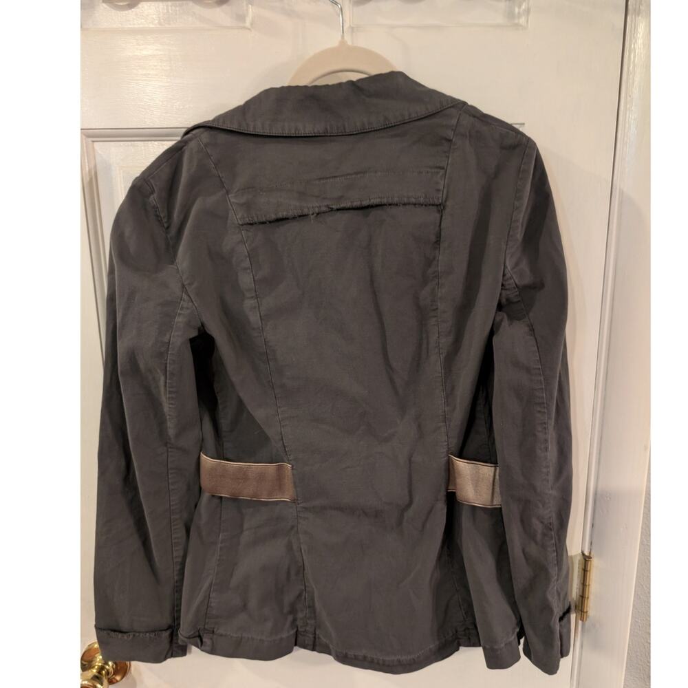 Schumacher | Gray Distressed One Snap Jacket | Size Large - Picture 3 of 9